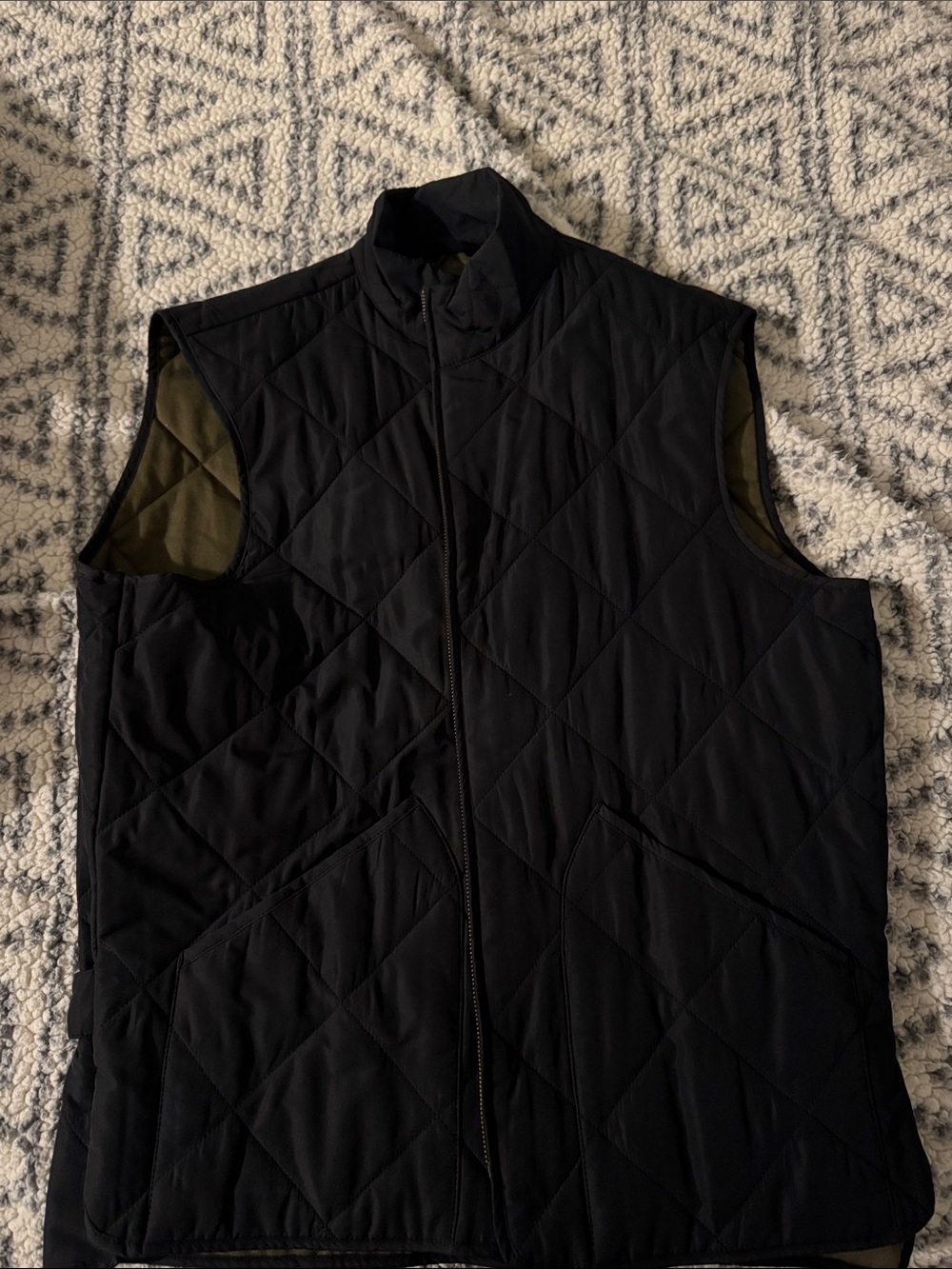 J.Crew Mercantile Quilted Jacket - Navy & Olive